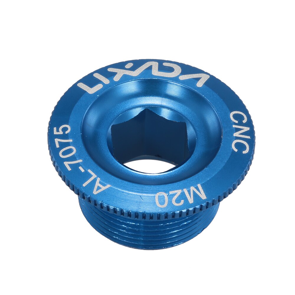 Lixada 1pc M18/M20 Kurbel Befestigungs Schrauben Fahrrad Fahrrad Bolzen Hohl Befestigung Kurbel Arm Bolzen Kappe Schraube MTB mountainbike Kurbel: Blau Durchmesser 20mm