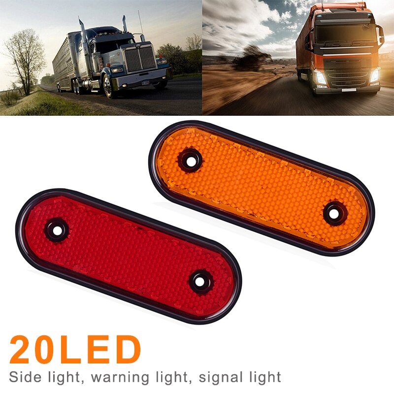 24V 20LED Truck Side Lights Warning Lights Side Lights Signal a Warning Lights (Single Bag) MK-095