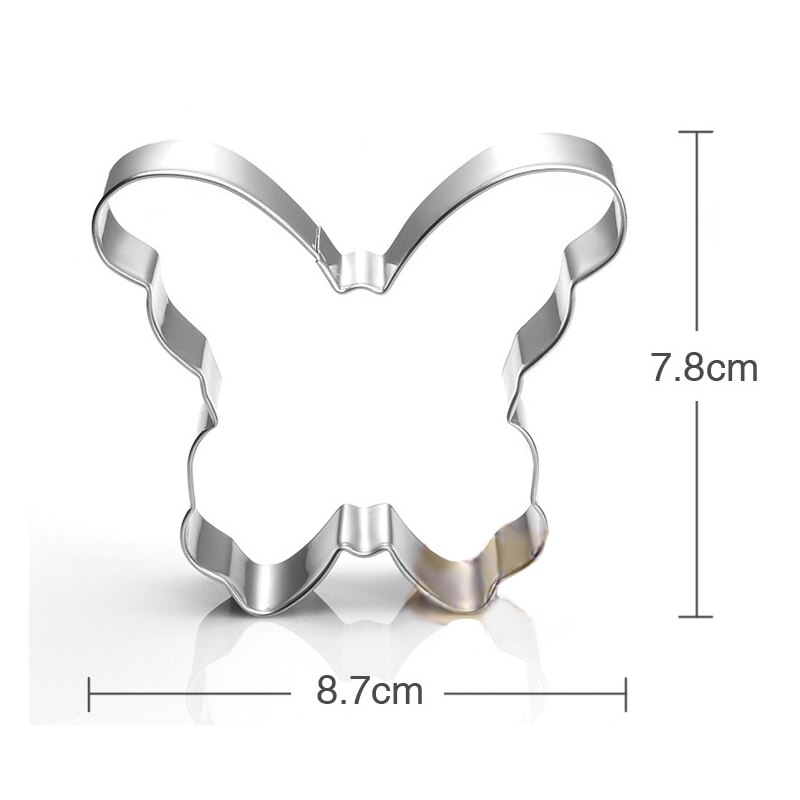 Rvs Cakevorm Vlindervorm Cookie Cutter 3D Fondant Biscuit Bakvorm Bruiloft Taart Decoreren Gereedschappen