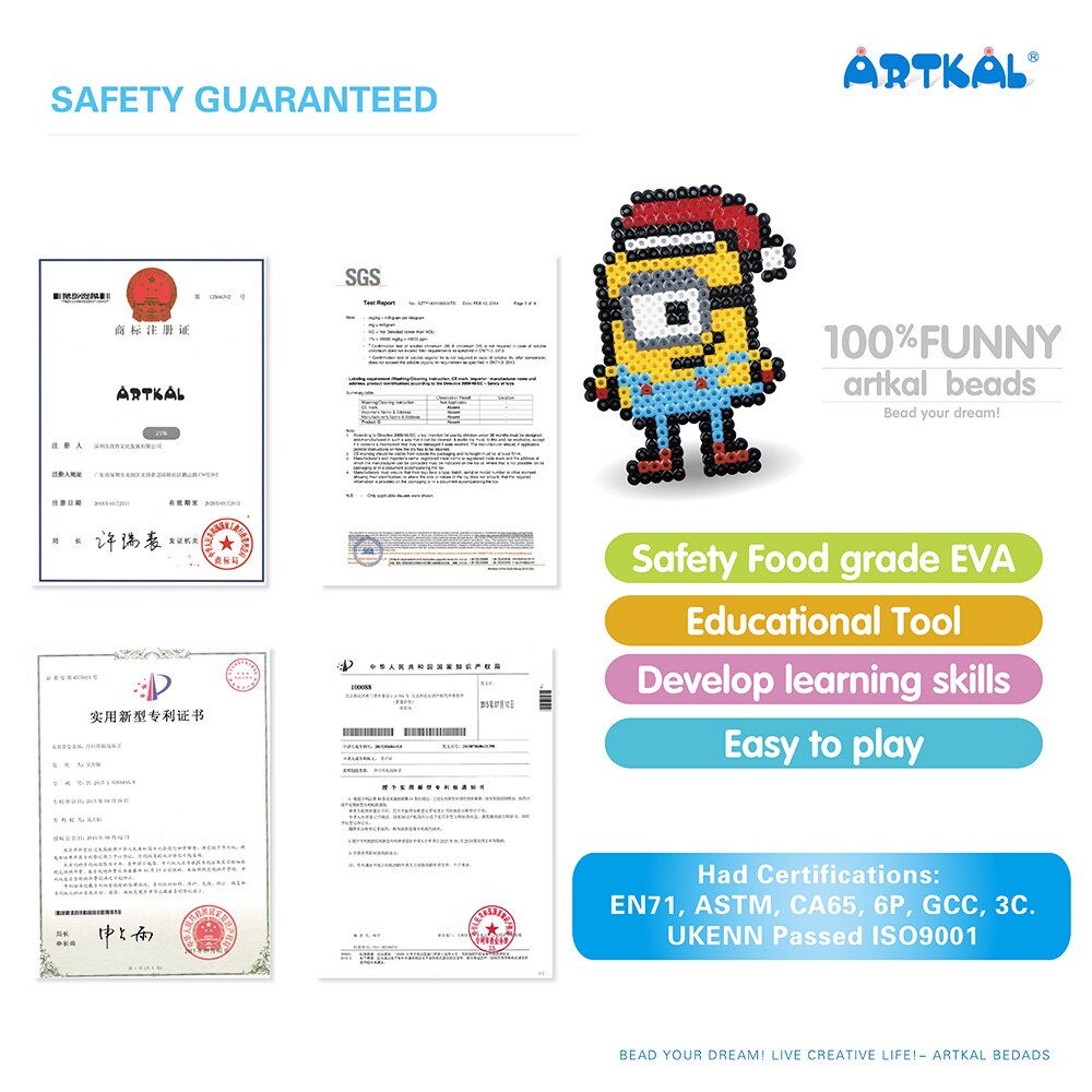 48 Color Artkal Beads A-2.6mm Perler Beads Diy Pixel Arts Handmade Jewelry CA48