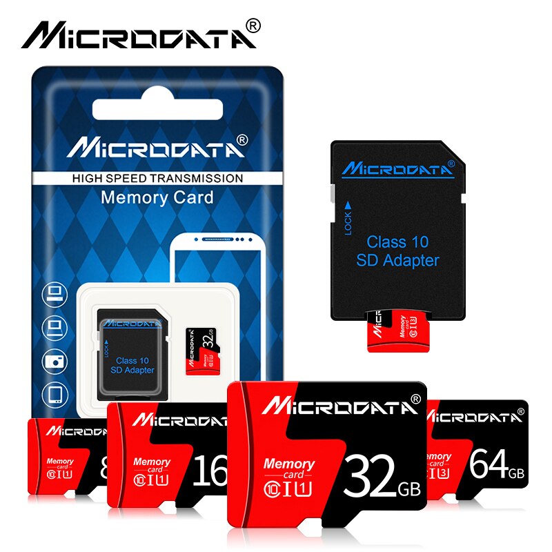 Klasse 10 Rode Geheugenkaart 4Gb 8Gb 16Gb 32 Gb Micro Sd Kaart 64Gb Tarjeta Microsd 32 Gb Mini Flash Drive Tf Card Met Gratis Adapter