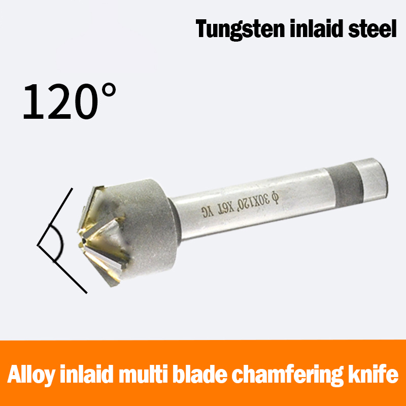 Countersink Drill with Brazing Carbide Blade Chamfering Milling Tool 60 90 120 Degree16mm 20mm 25mm 30mm 40mm 50mm Chamfering