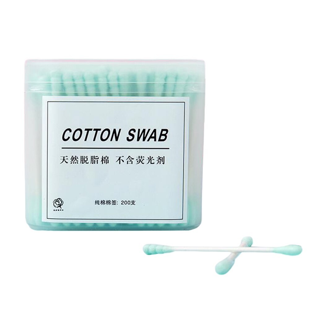 Coton-tige applicateur, embout arrondi en spirale, Double précision, Pa: Green