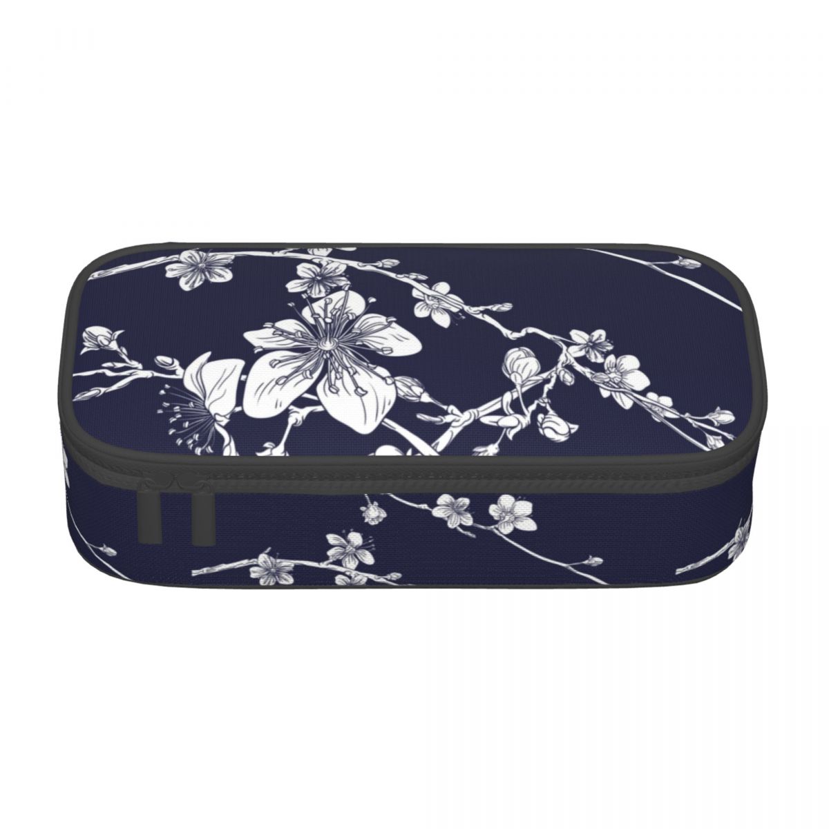 Custom Kawaii Pink Floral Cherry Blossom Pencil Case for Girls Boys Large Capacity Japanese Sakura Flower Pencil Box Stationery