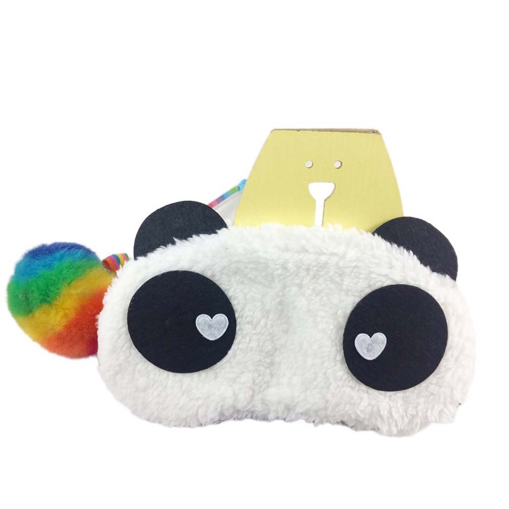 1PCS Nap Eye Shade Cartoon Blindfold Sleep Eyes Cover Travel Rest Patch Blinder Cute Panda Sleeping Eye Mask: D