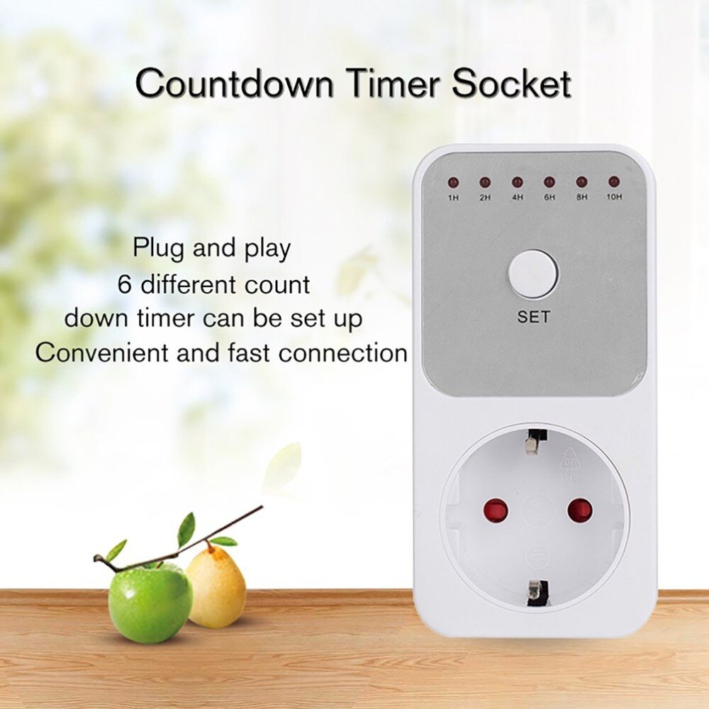 Mini LED 120V 15A 1h-10h Countdown Timer Switch Socket Outlet Plug-in Time Control for Kitchen Electric Appliance US EU AU Plug