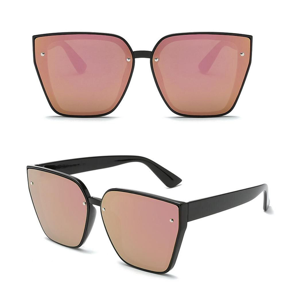 Kvinder fashionable retro alsidige solbriller stor ramme tynd ansigt solbrille: 06
