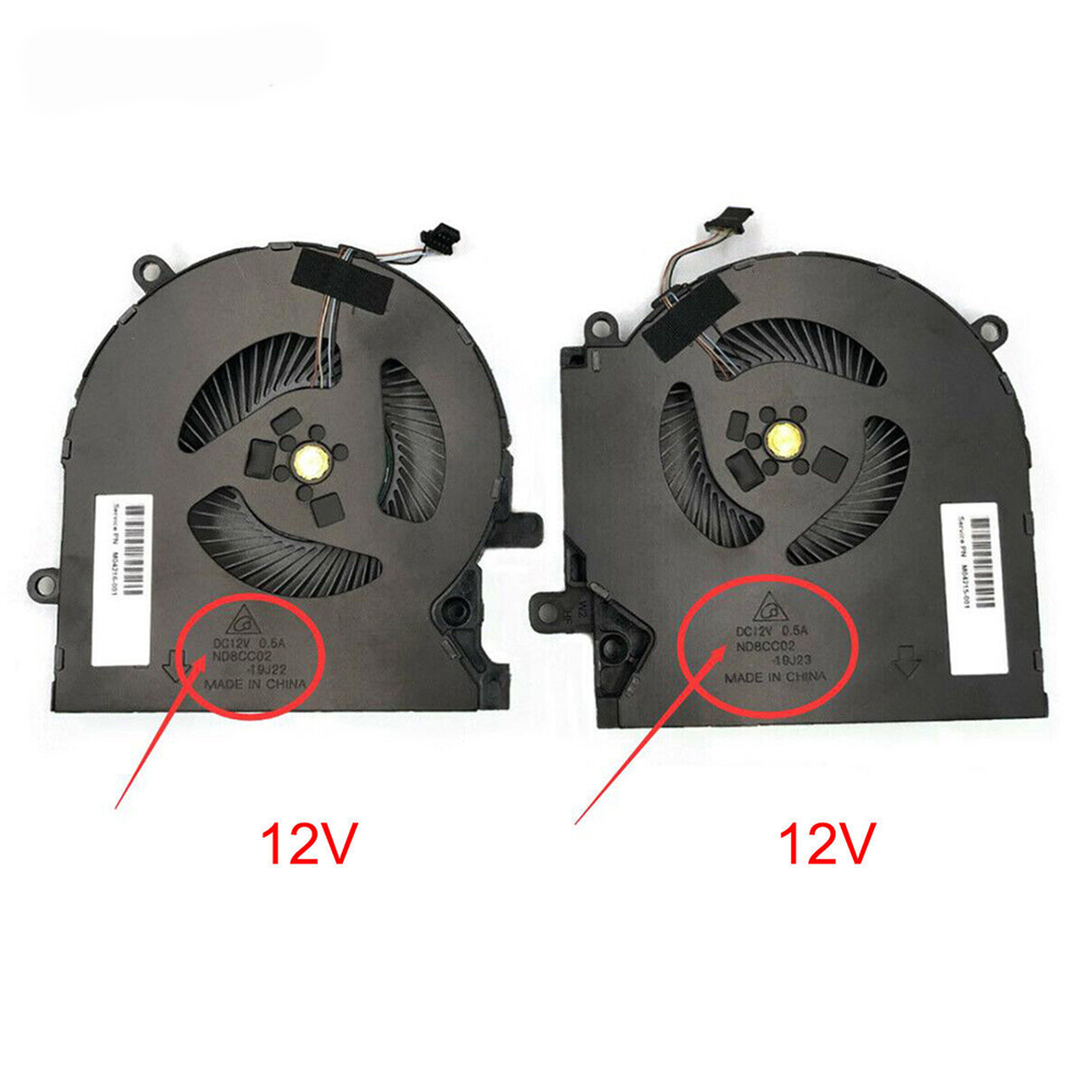 Wentylator chłodzący CPU GPU 12V do wentylatorów HP OMEN 15-EK TPN-Q236 Chłodnica M04216-001 ND8CC02-19j22 19j23 M04215-001 ND8CC03-19C23
