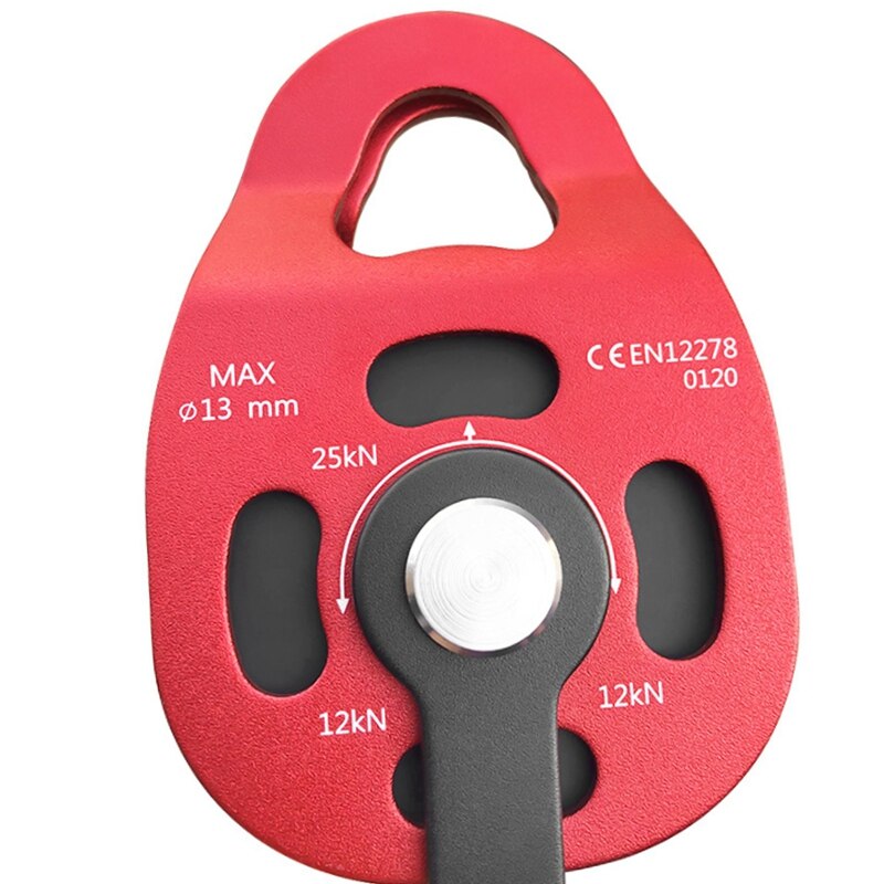 Aluminum Alloy with Ratchet Wheel One-Way Pulley Heavy Objects Lifting Tool Pulley Blocks Device Ascenders