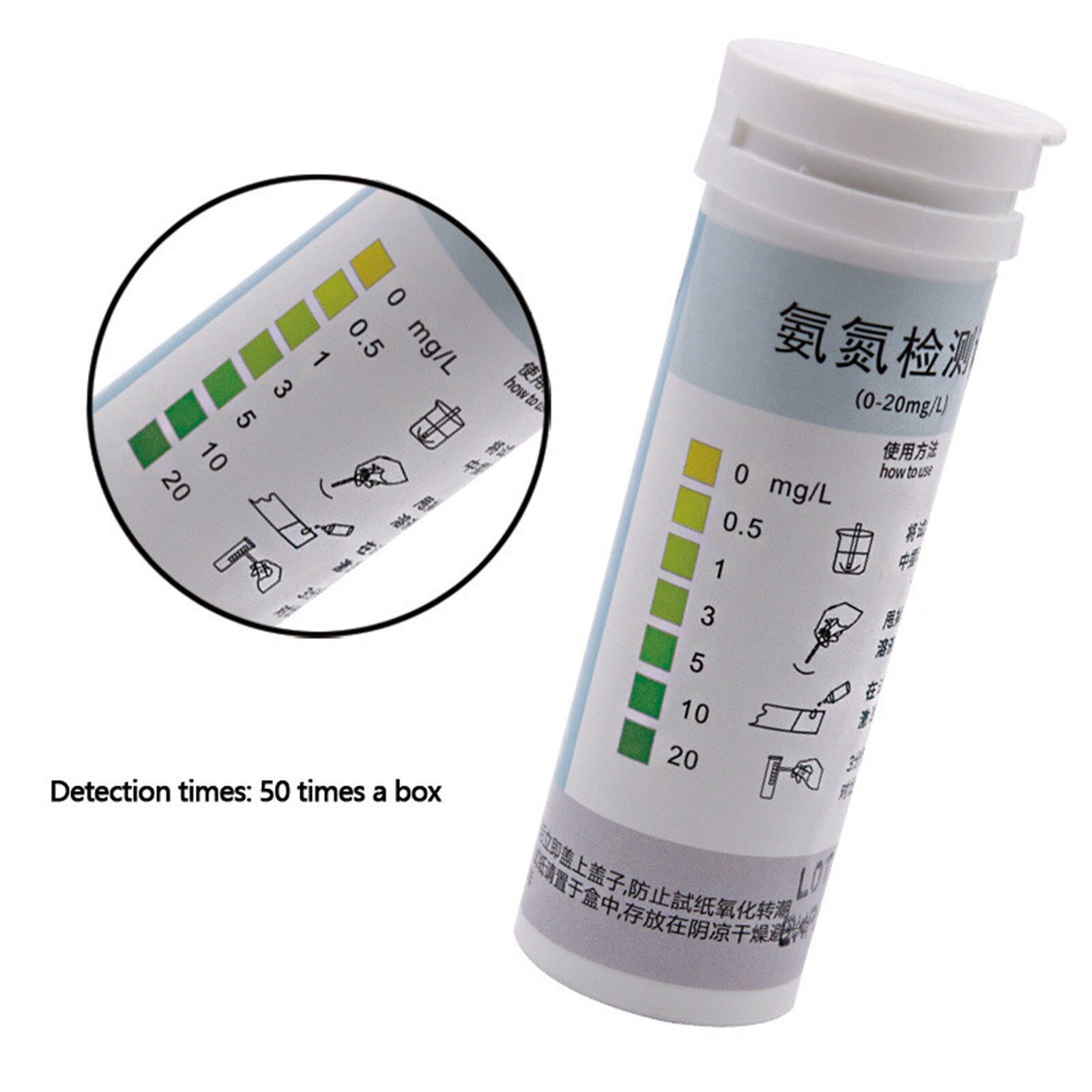 50pcs Ammonia Nitrogen Reagent Water Analysis Test Paper Rapid Detection Test Paper For Aquaculture Total Phosphorus Kit