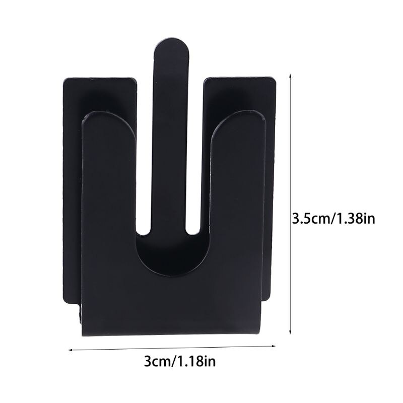 Universal Holder Microphone Hand Clip Black Hook No Screws with Strong Adsorption Force for Car Radio Walkie Talkie