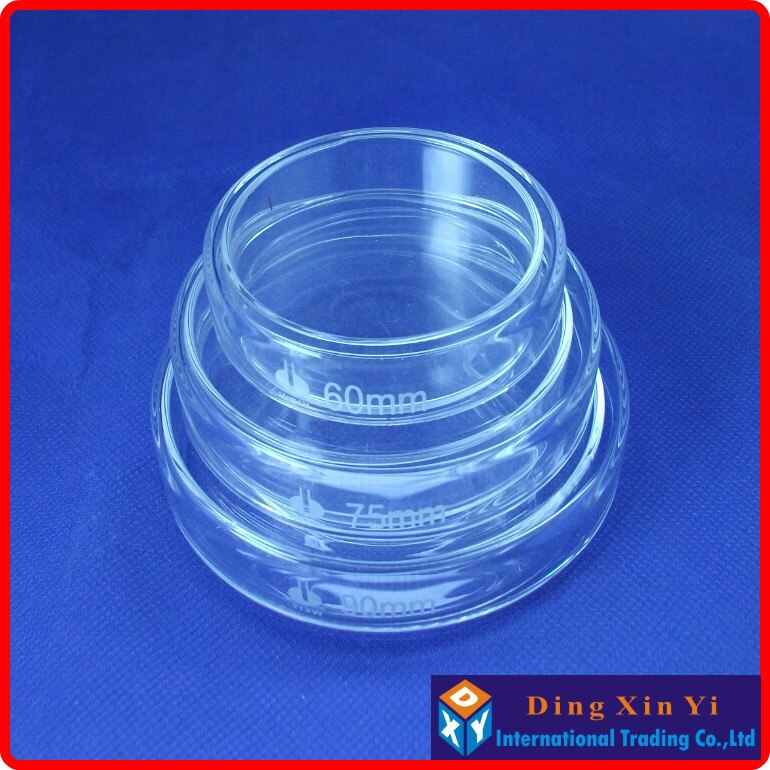 (8 stykker / parti )90mm petriskål med høj borosilikatglas, glasdyrkningsskål og høj temperaturbestandighed