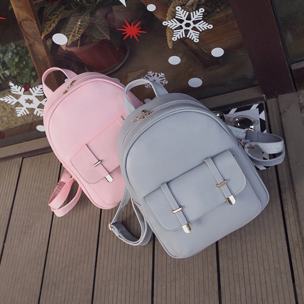 3pcs/Set Women Pu leather backpack Girls Small Backpacks Lady Composite Bag Mochila Female school backpack sac a dos femme