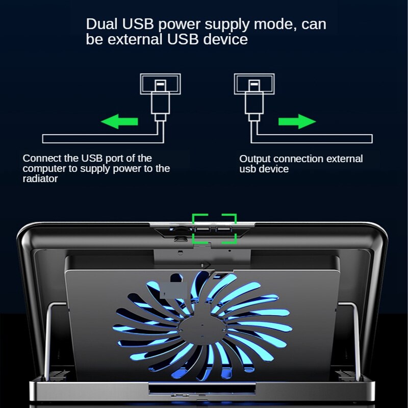 Gaming Pc Laptop Stand Cooler Dual Usb Laptop Cooling Verstelbare Ondersteuning Notebook Stand Met Ventilator Voor Macbook Pro Notebook Houder