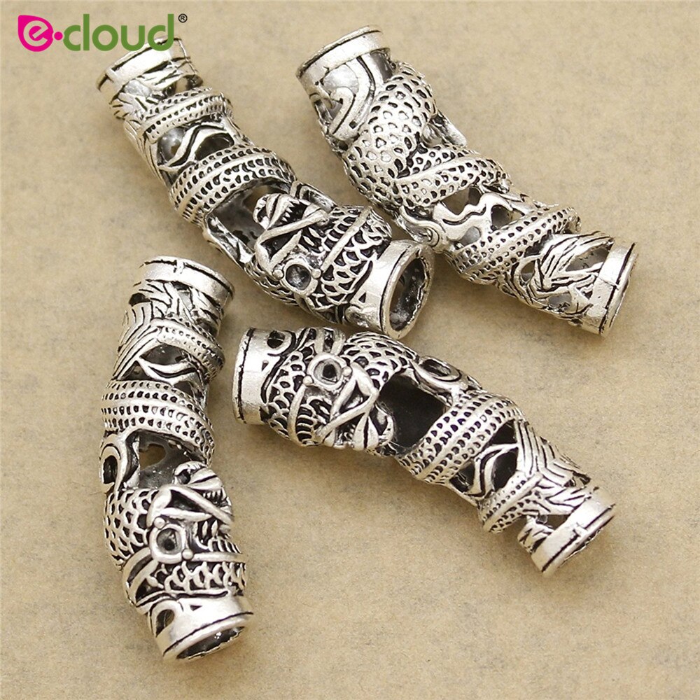 5 stk/parti norse viking drage skæg perle rasta dreadlocks perler fletning hår hovedkjole clip pin