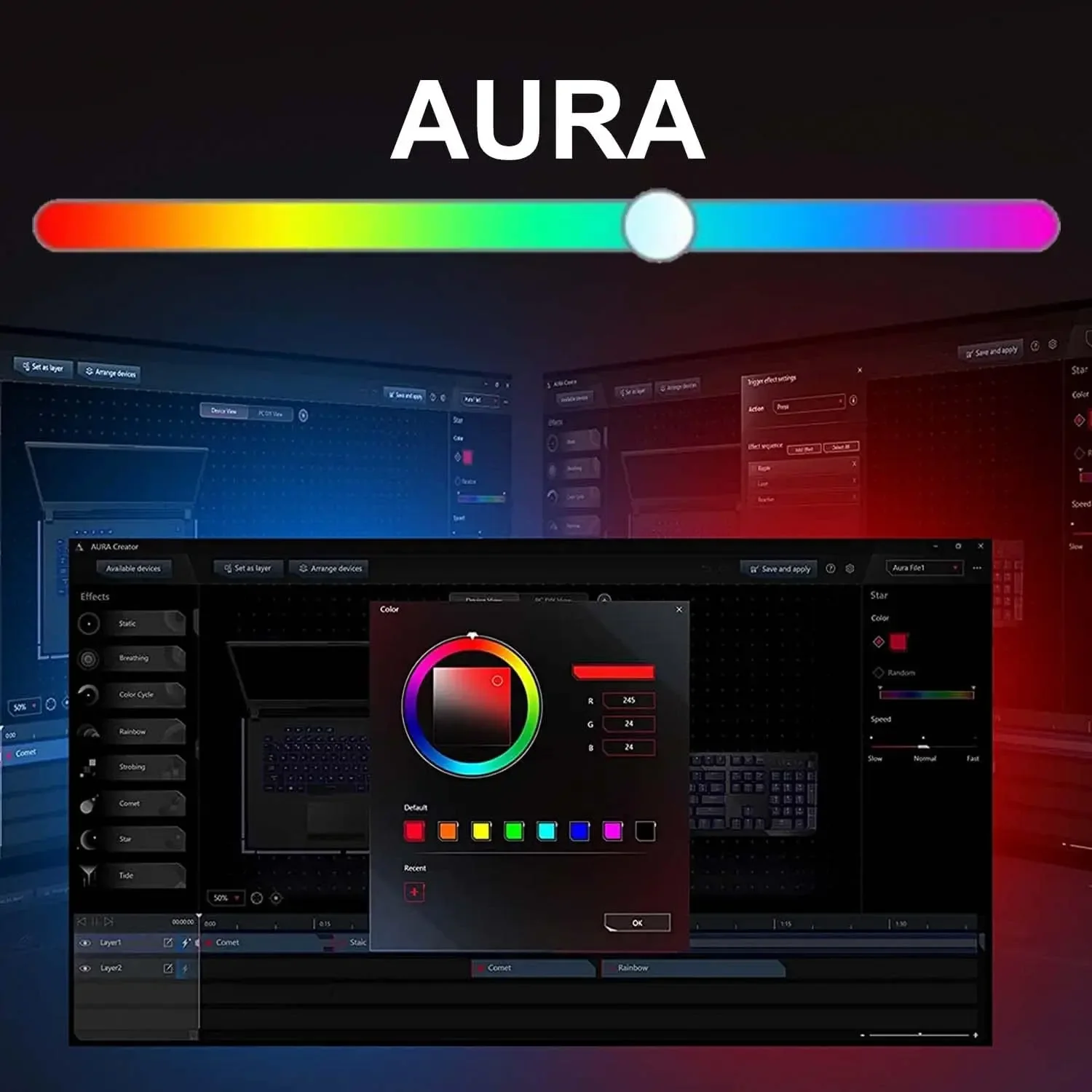 Bande lumineuse LED RGB WS2812B, 5V, 3 broches, adressable, pour ASUS AURA SYNC, MSI Mystic Light Sync, GIGABYTE