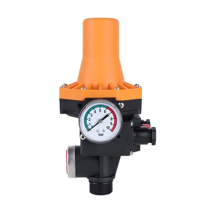 10A 220V-240VAC IP65 Waterproof Adjustable Water Pump Pressure Controller Automatic Electronic Pressure Switch with Gauge
