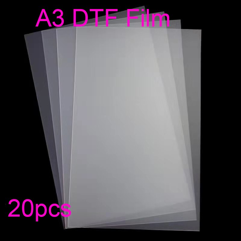 Dtf film  a3 pet transfer film til direkte transfer film print til dtf blæk print pet film print og transfer: 20 stk dtf film