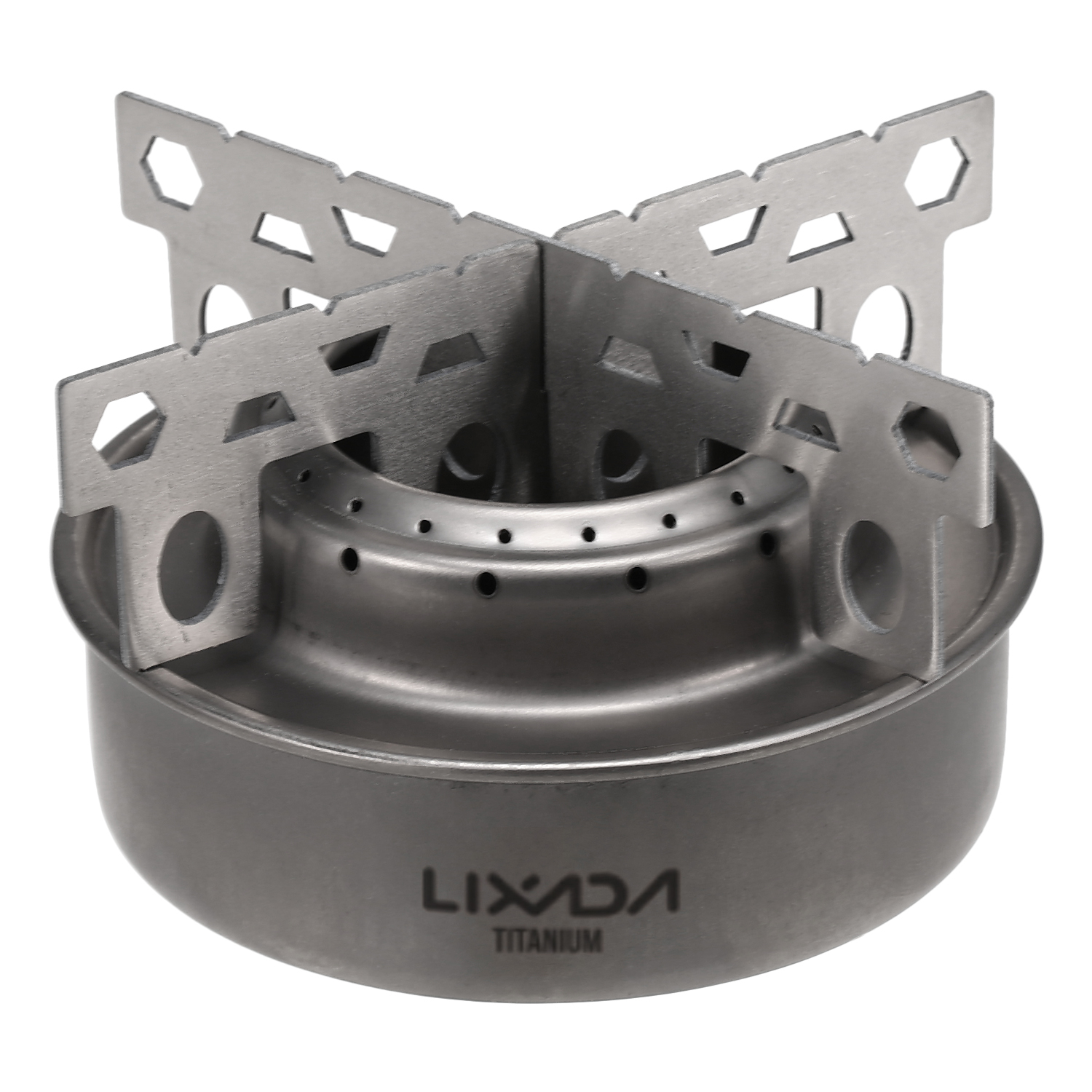 Lixada Mini Alcohol Stove Outdoor Portable Camping Stove with Cross Stand Stove Rack Support Stand Camping Cooking Picnic Stove