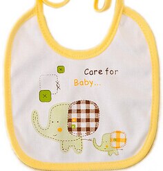 Babero para bebés, bolsa de arroz para bebés, baberos, ropa impermeable de algodón para niños, 19cm * 18 cm/7,48 "* 7,09": Amarillo
