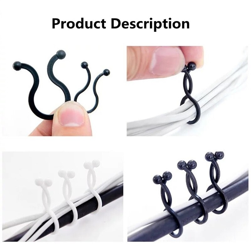 30 stk usb-kabel opruller arrangør hjem sele efterbehandling faste kabler computer strøm ledning binde kabel styring øretelefon ledning