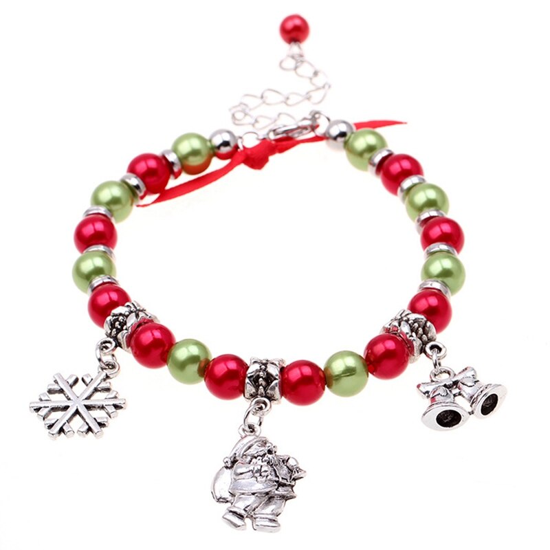 5pc julekvinder smykkesæt julemand elg klokke øreringe halskæde armbånd indretning jul til pige kvinder kone mor veninde: Dyb blå
