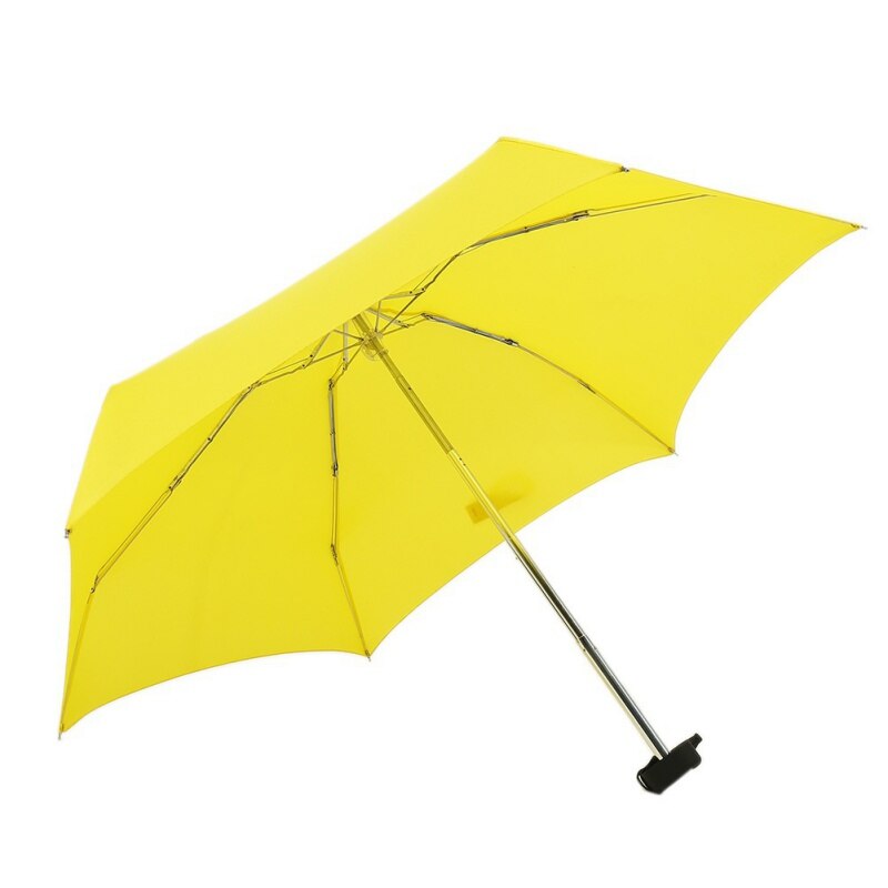 Mini parapluie à lumière de poche | Parapluie coupe-vent pliant, parapluies de voyage compacts, parapluie de pluie pour hommes: YELLOW