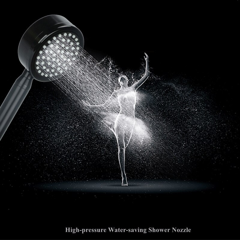 Badkamer Accessoires Sproeier High Flow Regen Afneembare Douchekop Zwart Verwijderbare Handheld Waterval Douchekoppen Hoge Druk
