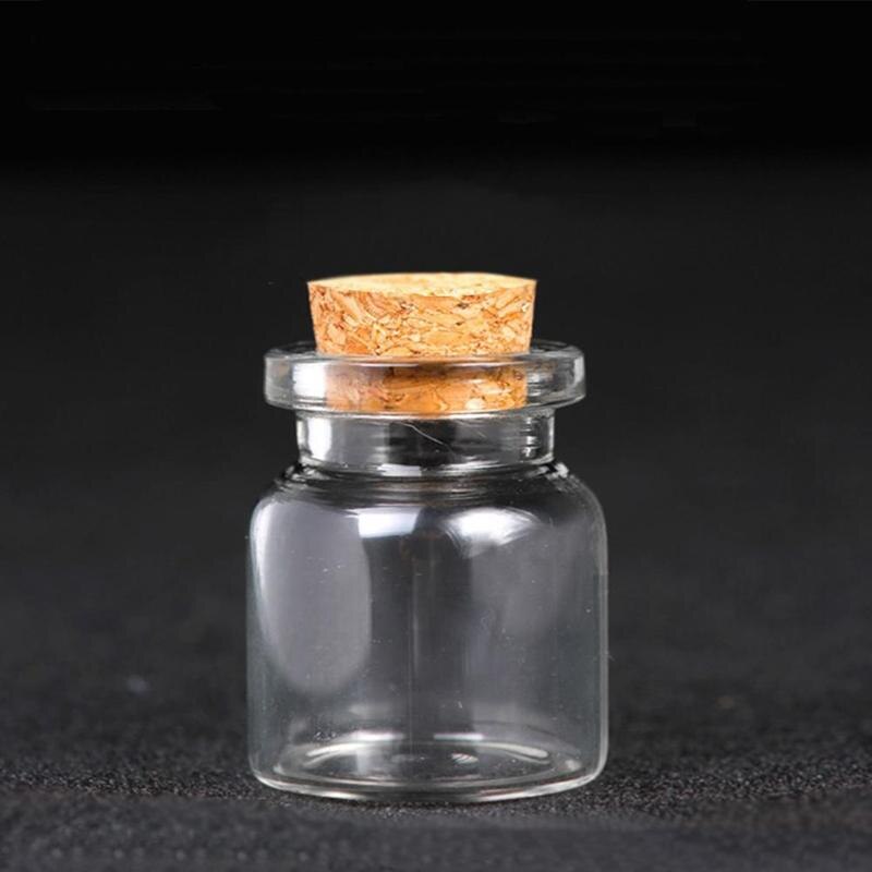 5 Stks/set Kurk Kleine Glazen Fles Mini Diy Ornament Glazen Fles Decoratie Fles Collectie Fles