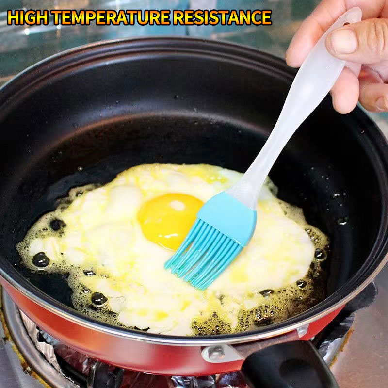 Silicone Oil Brush Small Barbecue Brush Household Kitchen Baking Pancake Oil Brush Tool High Temperature Resistant No Hair