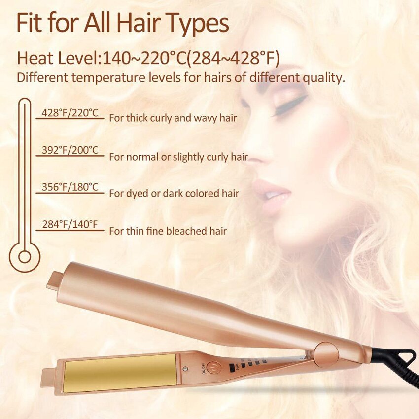 Rizador de pelo eléctrico 2 en 1, máquina de ondas permanentes portátil, plancha plana, pinzas para el cabello, herramientas de estilismo