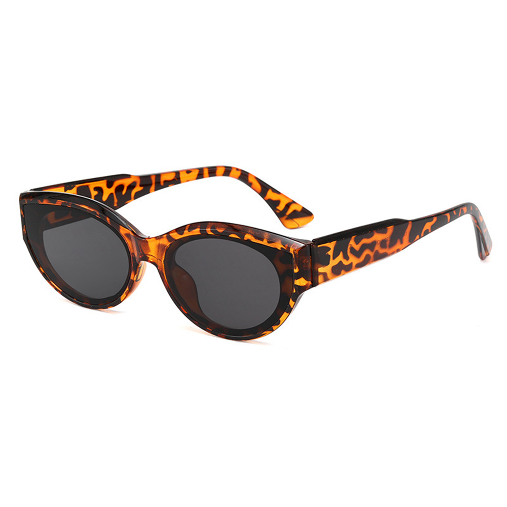 Retro Oval Frame Sunglasses Catwalk Small Frame Sun Glasses Men's/Women's Universal UV Protection Outdoor Travel Eyewear: Leopard