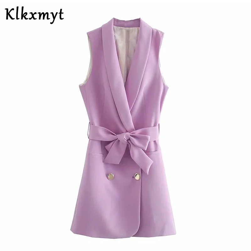 Klkxmyt kavaj kvinnor england kontor dam rosa skärp sommarklänning kvinnor vestidos de fiesta de noche vestidos lång kavaj jacka