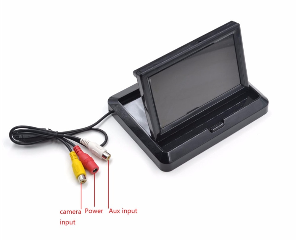 5 &quot;TFT LCD HD800 * 480 Scherm Auto monitor Achteruitrijcamera parking monitor Opvouwbaar + Bedrade of Draadloze Achteruitrijcamera camera Optionele