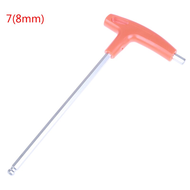 1Pc 2-10mm Metric T Shape Handle Allen Wrench Ball End Hex Key Long Arm: A7