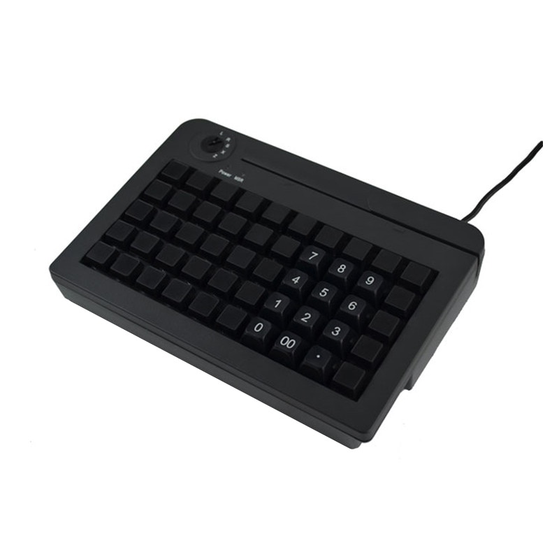 KB50 con 50 interruptores, todas las teclas se pueden programar con 255 caracteres, 6 segmentos, keylock electrónico, teclado POS