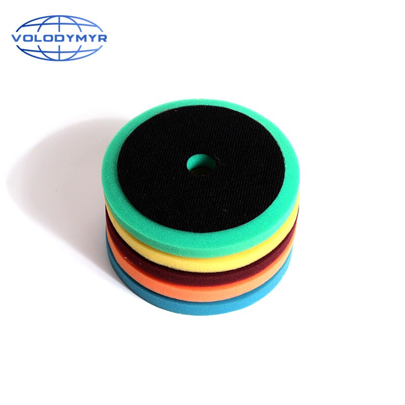 Car Polishing Disc Pads Polish Pad 6inch with 5inch Hook and Loop Auto Accessorie for Buffing Polishing Machine Sponge Foam: Colorless