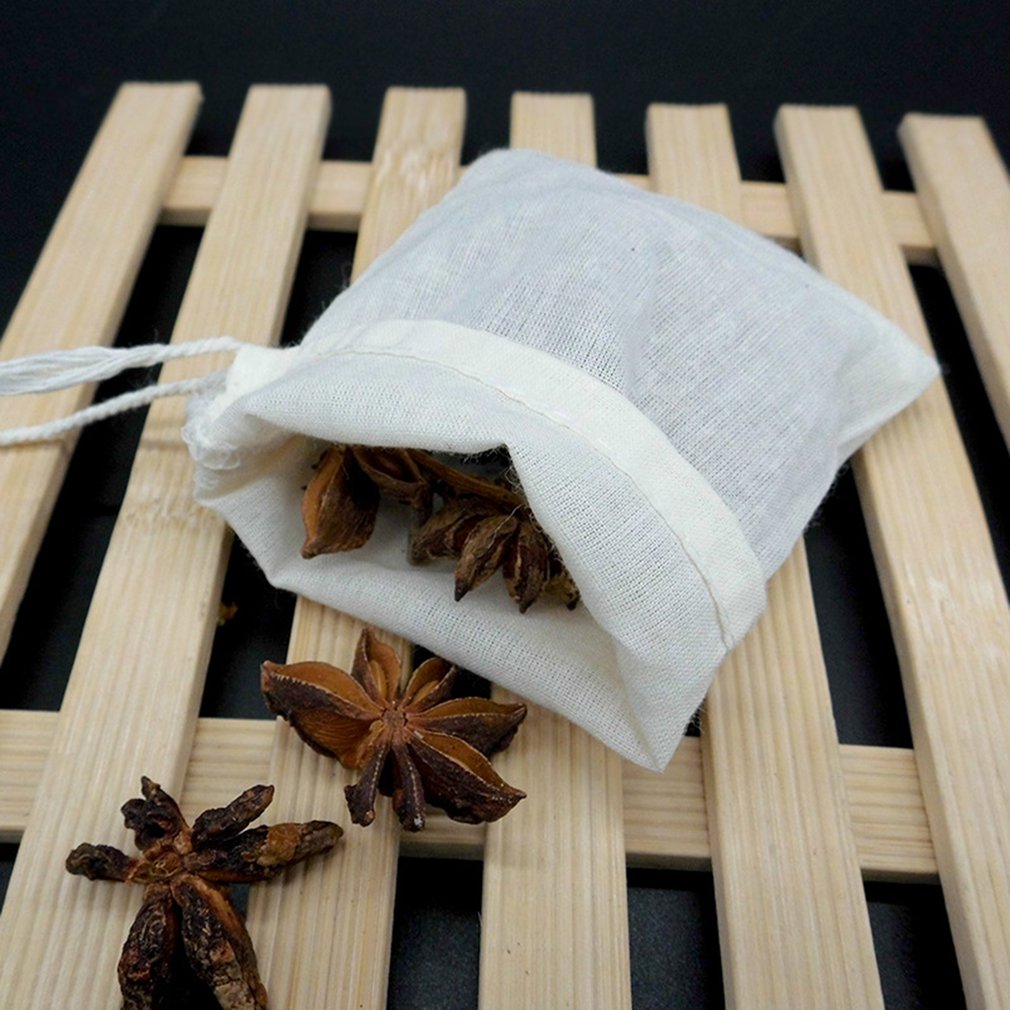 Cotton Bag Soup Filter Coffee Filter Cheese Cloth Muslin Pouch Food Strainer Soya Drainer Mesh Empty Tea Bag