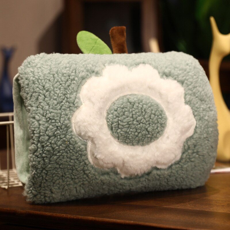 Bottiglia di acqua calda ricaricabile elettrica fiori carini scaldamani doppie mani in inverno signore dolore fisiologico tesoro caldo: verde