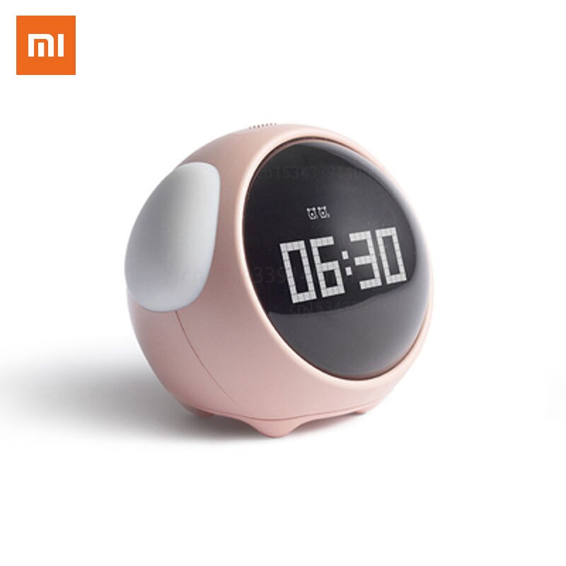 Xiaomi Cute Expression Alarm Clock Multifunctional Digital Led Voice Controlled Light Bedside Thermometer Clock Home
