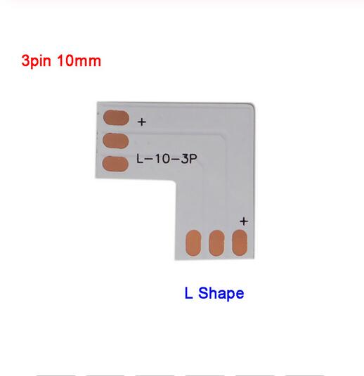 5~500 L Shape 2pin 3pin 4pin 5pin 6pin LED Connector For connecting corner right angle 5050 RGB RGBW 3528 ws2812 LED Strip