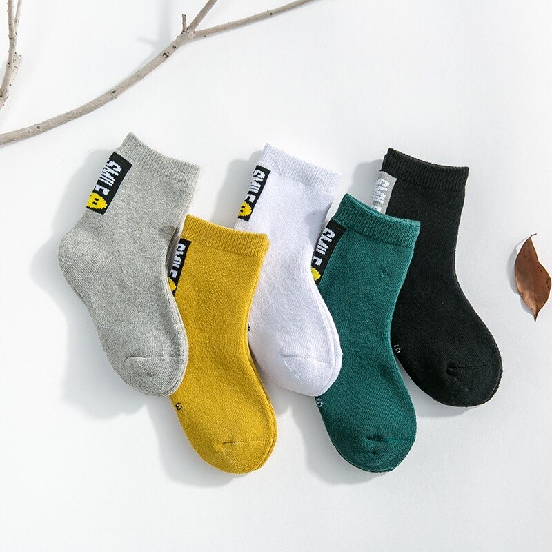 Autumn Winter Warm kids School Students Carton Cotton Children Toddler White Skateboard Ankle Soccer Warm Boy Girl Socks