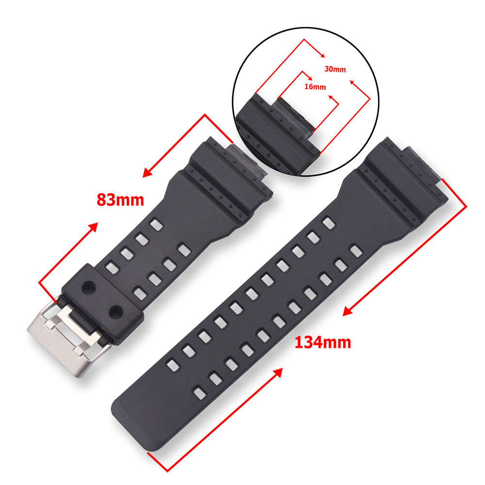 Siliconen Horlogeband voor Casio G-Shock GA-100/110/120/150/200/300 400 700 GD-100/110/120 G-8900 GLS-100 Sport Band Armband