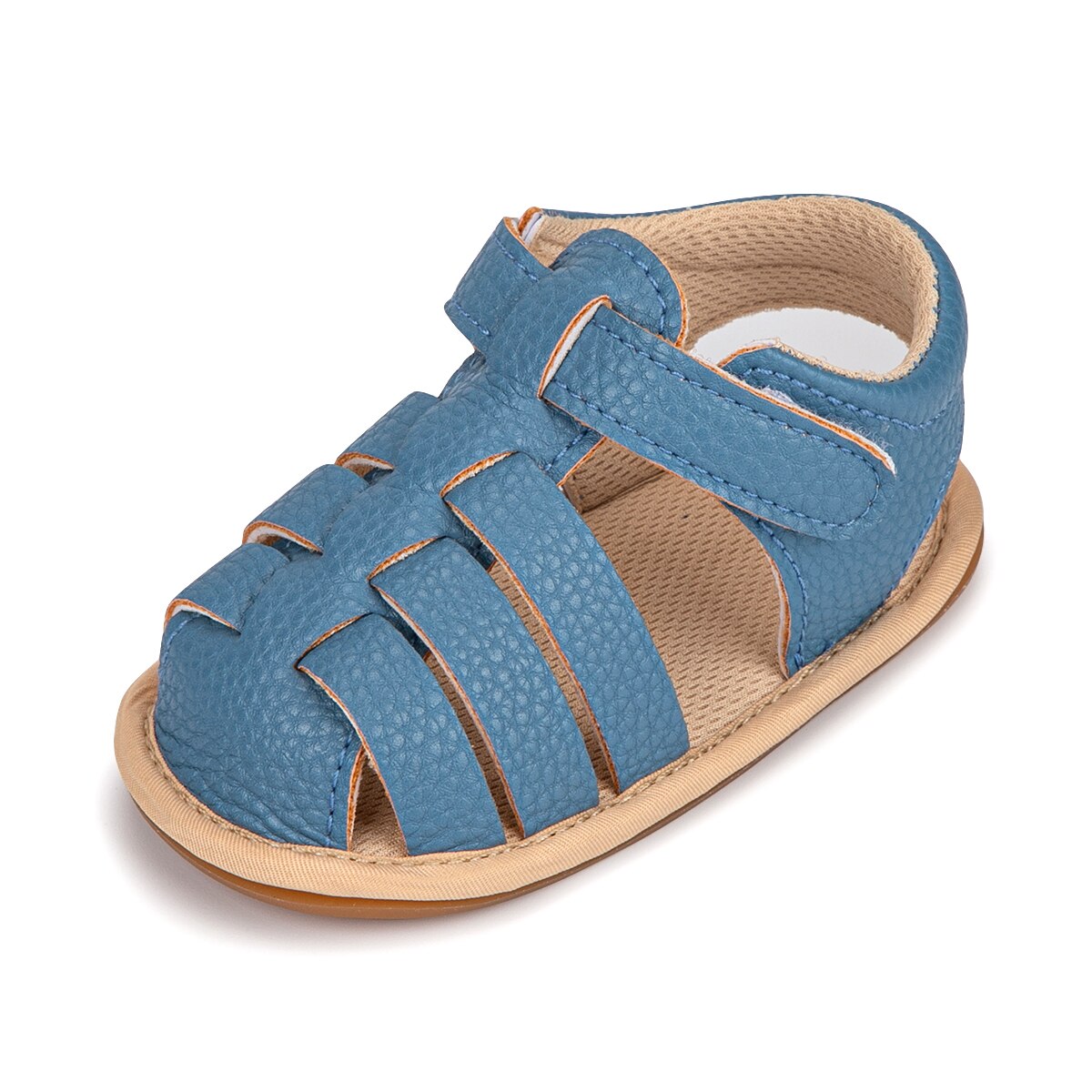 2021 estate neonato neonato ragazze scarpe in pelle PU suola morbida Sneakers vuote sandali scarpe adatte per scarpe da presepe 0-18M: Blu / 7-12 mesi