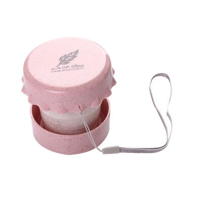 Portable Straw Wheat Plastic Telescopic Drinking Collapsible Folding Cup Travel Camping Convenient Easy To Carry Travel Bottle: C