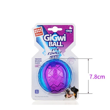 HOOPET Pet Dog Puppy Squeaky Chew Toy Sound Pure Natural Non-toxic Rubber Outdoor Play Small Big Dog Funny Ball: purple L