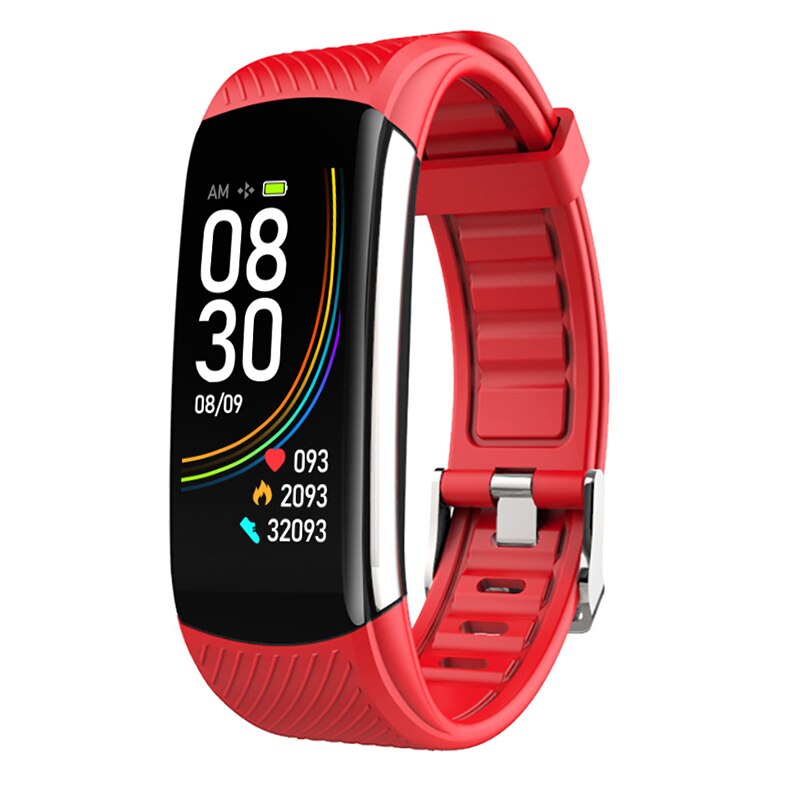 Armband Druk Meting Fitness Armband Activiteit Tracker Hartslagmeter Bloeddruk Tonometer Smart Polsband: Red