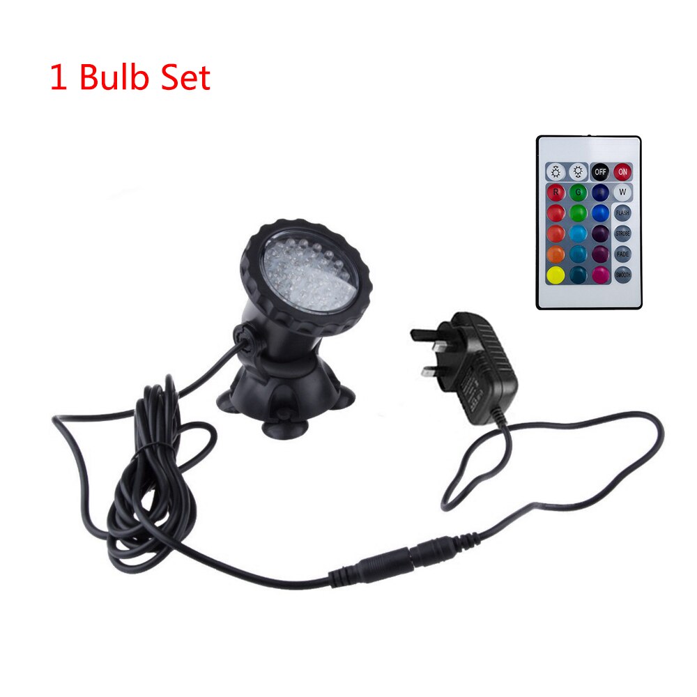 Waterdichte Rgb Led Onderwater Verlichting Lamp 36 Led Onderwater Spot Light Voor Zwembad Fonteinen Vijver Water Aquarium Licht: 1 Bulb EU Set