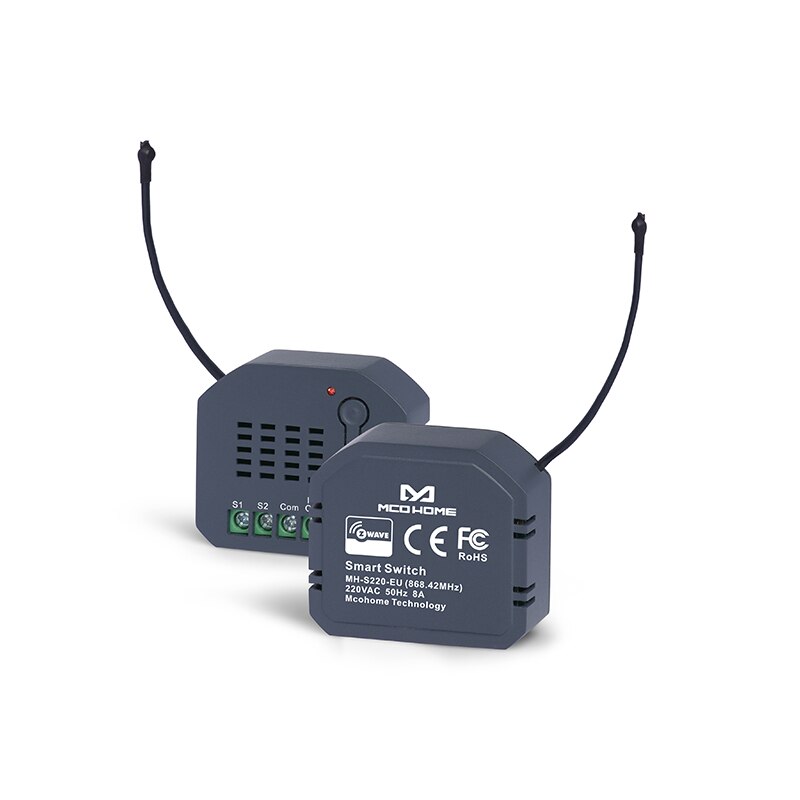 MCOHOME Dry Contact Switch MH-DS221, Compatible With Alexa GoogleHome Vera Zipato homey Fibaro Zwave Smart Home: MH-DS221 US