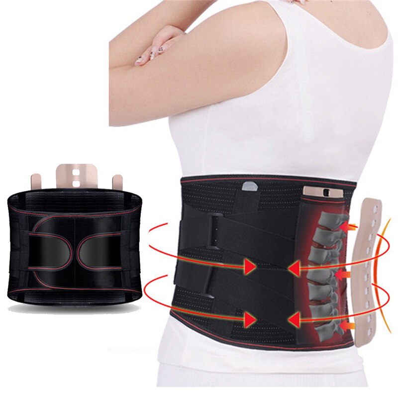 Magnetische Zurück befestigen Gürtel Orthopädische Turmalin Selbst heizung Magnetische Stahl Platten Taille Unterstützung Gürtel Männer Frauen Lordosenstütze